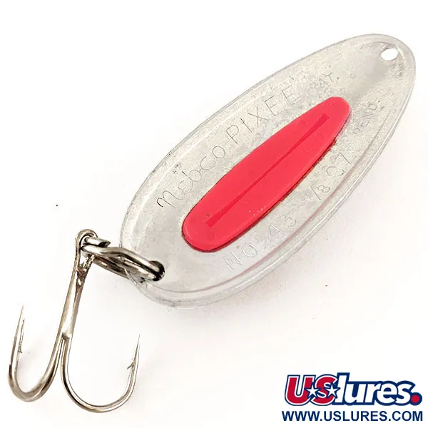 Nebco Pixee UV Cucharilla, Níquel Martilleado/Rojo, 24g, UV, #12362