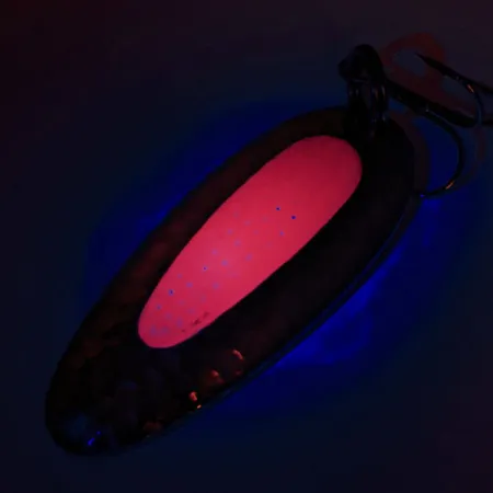 Nebco Pixee UV Cucharilla, Níquel Martilleado/Rojo, 24g, UV, #12362