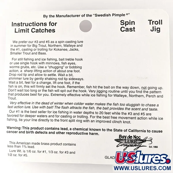 Bay de Noc Do-Jigger 3, 1/3 oz Níquel, Cucharilla #16331