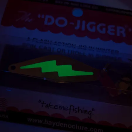 Bay de Noc Do-Jigger #3 UV, 9g oro/verde UV, Cucharilla #20202