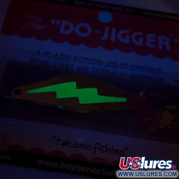 Bay de Noc Do-Jigger #3 UV, 9g oro/verde UV, Cucharilla #20202