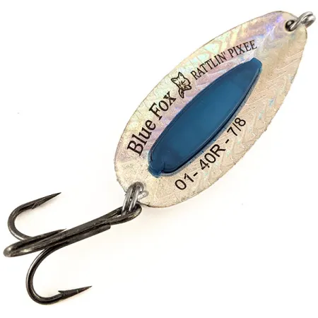 Blue Fox Rattlin Pixee Cucharilla, Rainbow Herring / Blue, 24g, #12405