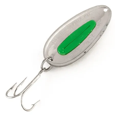 Blue Fox Pixee UV Cucharilla, Níquel martillado/Verde, 24g, UV, #12445
