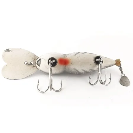 Whopper Stopper Hellbender Crankbait, Plata-Blanco, 12g, Babero Metal, #12461