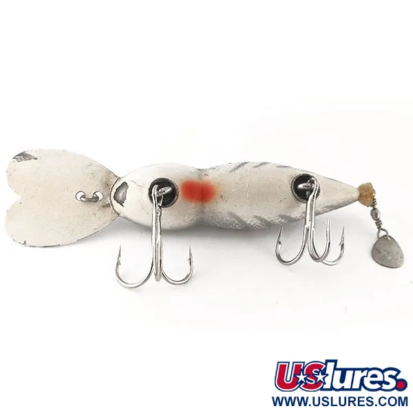 Whopper Stopper Hellbender Crankbait, Plata-Blanco, 12g, Babero Metal, #12461