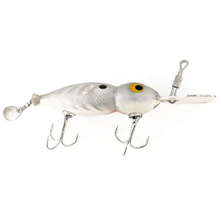 Whopper Stopper Hellbender Crankbait, Plata-Blanco, 12g, Babero Metal, #12461