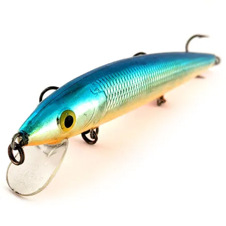 Rapala Husky Jerk HJ 14 Señuelo, Azul Plata, 18g, Rattle, #12468