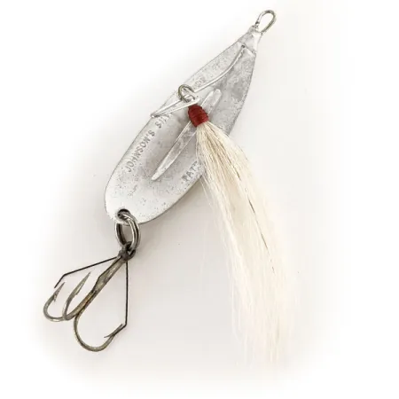 Johnson Silver Minnow Triple Hook Cucharilla, Plata, 7g, Bucktail, #12489