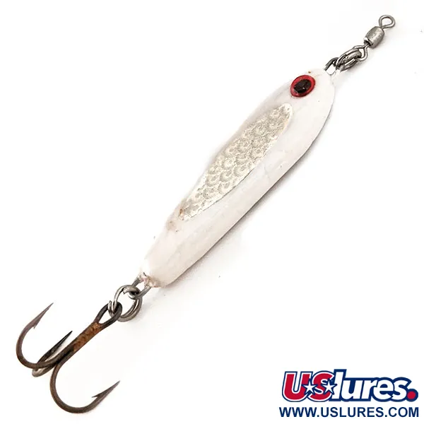 Bubba-Baits Zig Zag Spoon Jig Lure Cucharilla Jig, Blanco/Plata, 21g, #12571