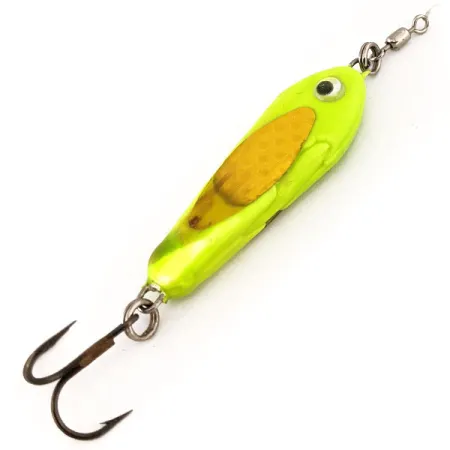 Bubba-Baits Zig Zag Spoon Señuelo Jig, Chartreuse, 25g, UV Glow, #12572