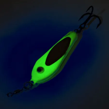Bubba-Baits Zig Zag Spoon Señuelo Jig, Chartreuse, 25g, UV Glow, #12572