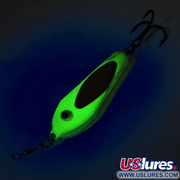 Bubba-Baits Zig Zag Spoon Señuelo Jig, Chartreuse, 25g, UV Glow, #12572
