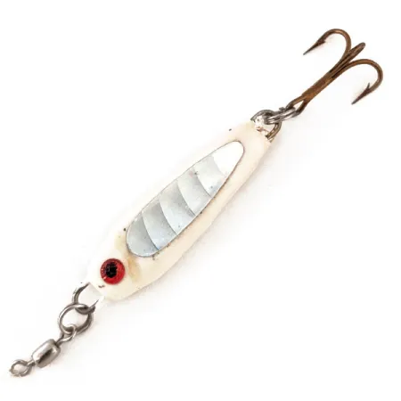 Bubba-Baits Zig Zag Spoon, Blanco 8g (1/4oz), Cucharilla de Jigging #12573