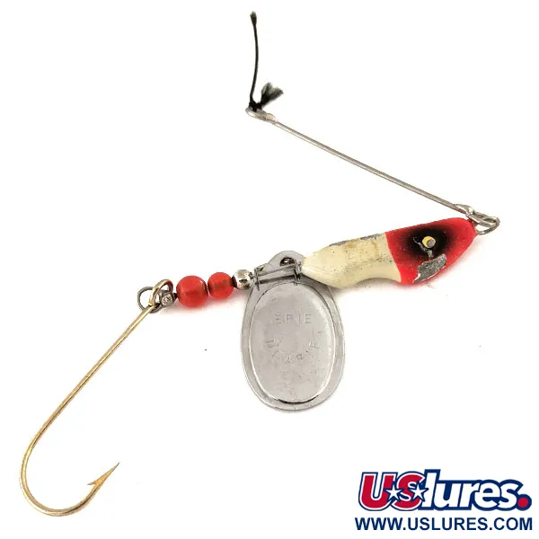 Erie Dearie Walleye Killer Spinner, Rojo/Blanco/Níquel, 14g, #12590