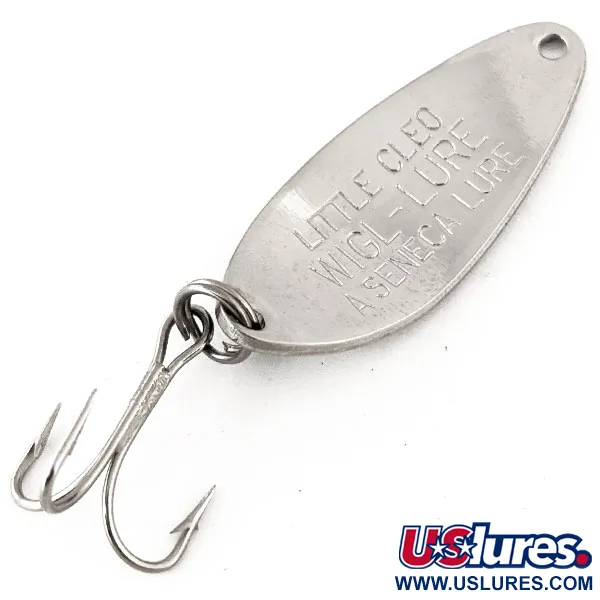 Little Cleo Seneca Cucharilla, Níquel / Verde, 7g, Vintage, #12647