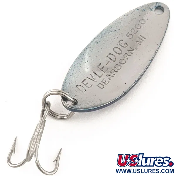 Dardevle Devle Dog 5200 Cucharilla, Níquel / Azul, 7g, Vintage, #12652