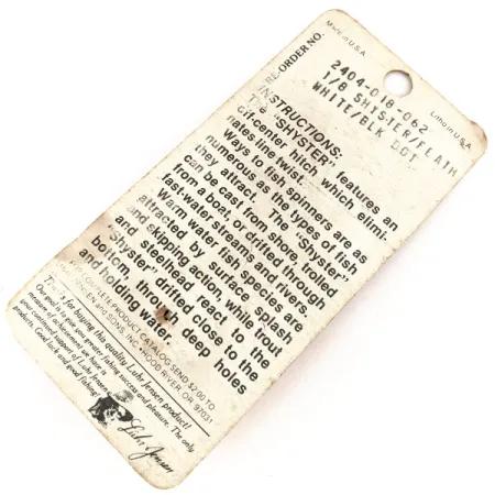 Luhr Jensen Shyster Cucharilla, Níquel/Blanco, 3.5g, Triple Pluma, #12689