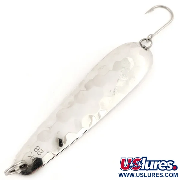 Len Thompson Northern King NK28 Cuchara, Plata, 14g, Martillado, #12691
