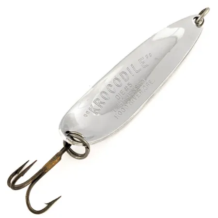 Luhr Jensen Krocodile Die #5 Cucharilla, Níquel / Verde, 28g, #12693