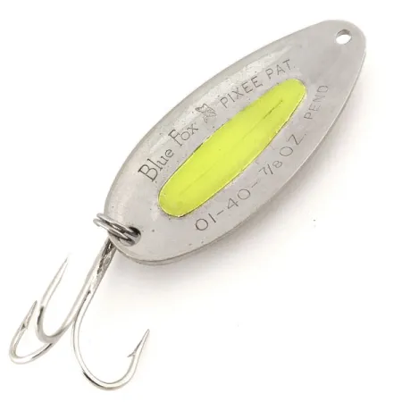 Blue Fox Pixee UV Cucharilla, Níquel martilleado/Amarillo, 24g, UV, #12701