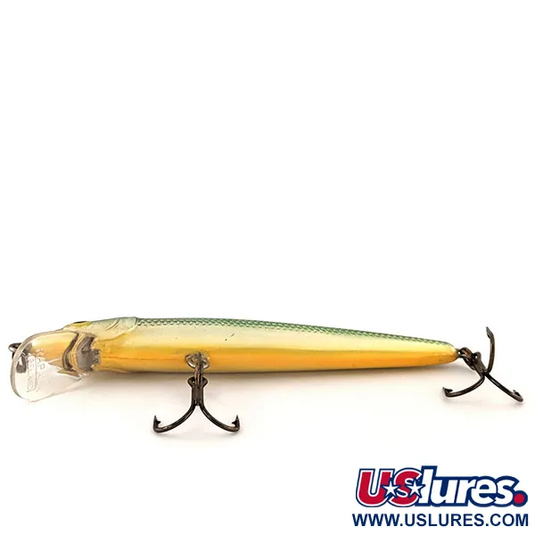 Rapala Husky Jerk 10 Señuelo, Plata-Verde-Oro, 10g, Suspending, #12839