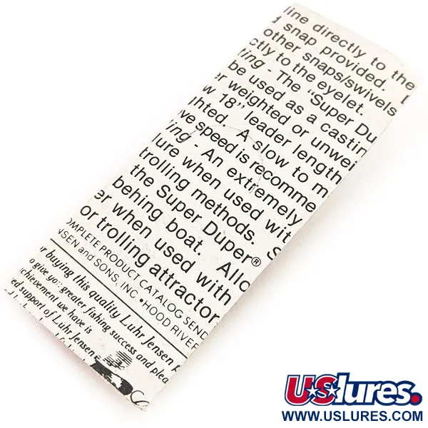 Luhr Jensen Super-Duper 503 Cucharilla, Marrón/Rojo, 4.3g, #12843