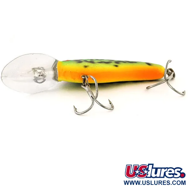 Bomber Fat Free Shad UV Crankbait, Fire Tiger, 10g, Acabado UV, #12876