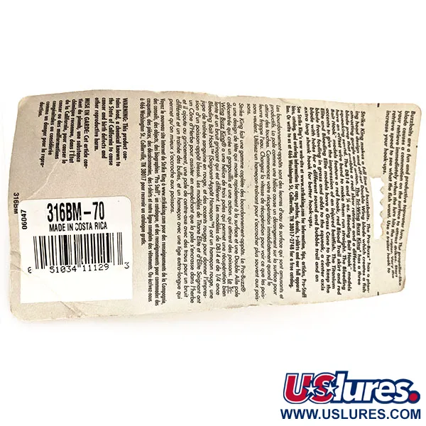 Strike King Buzzbait Buzz King, Níquel/Chartreuse, 5,3g, triple pala, #12891