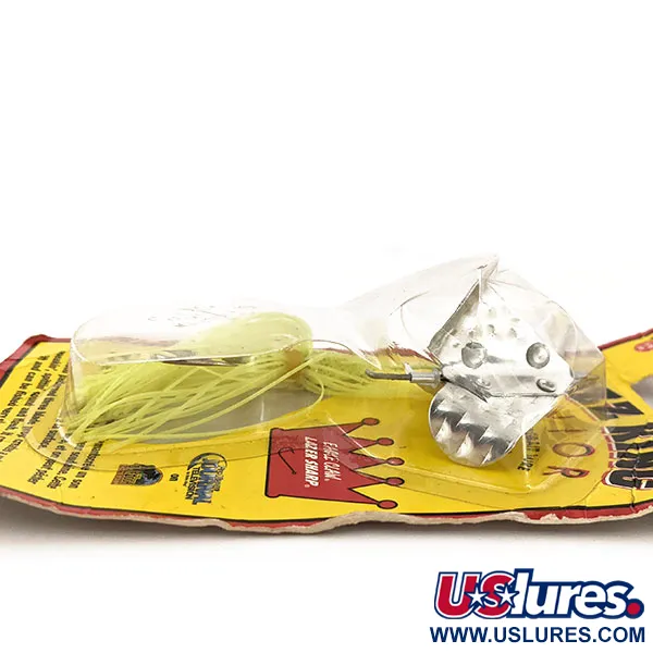 Strike King Buzzbait Buzz King, Níquel/Chartreuse, 5,3g, triple pala, #12891
