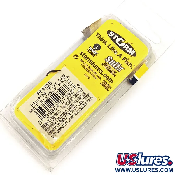 Storm Original Hot'N Tot Señuelo, Negro / Plata, 6,5g, Babero metálico, #12897