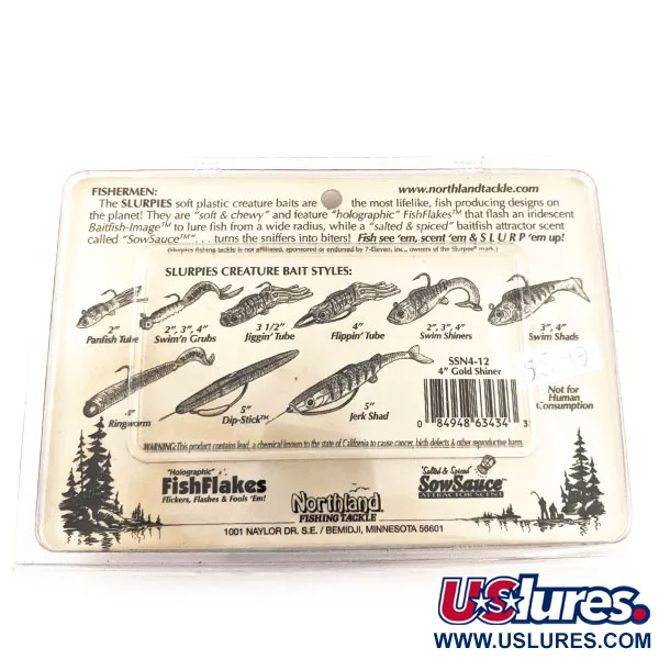 Northland Slurpies Swim Shiner Vinilo, Brillo Dorado, 19g, #12910