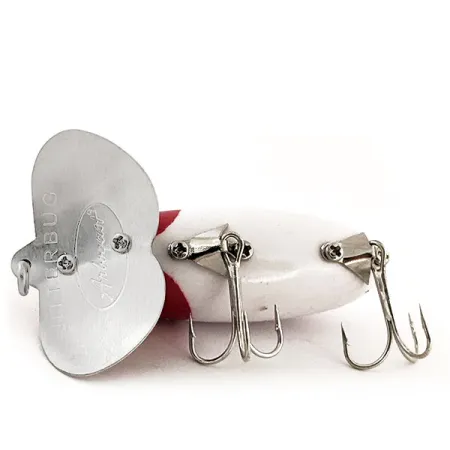 Fred Arbogast Jitterbug Señuelo Superficie, Rojo/Blanco, 10g, Metal, #12931