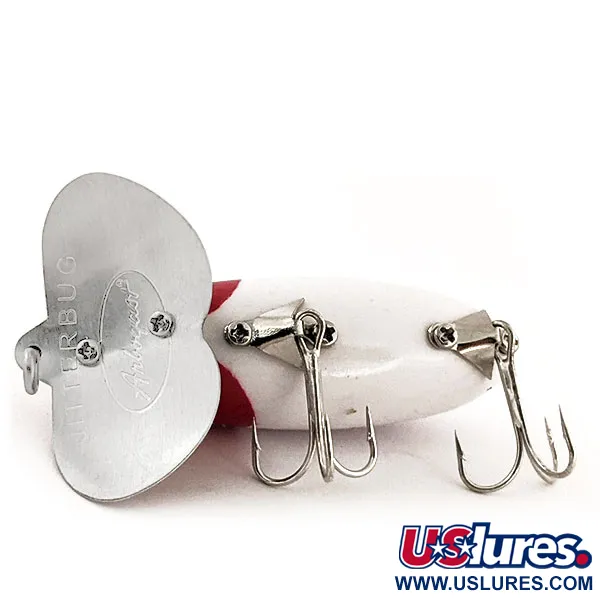 Fred Arbogast Jitterbug Señuelo Superficie, Rojo/Blanco, 10g, Metal, #12931