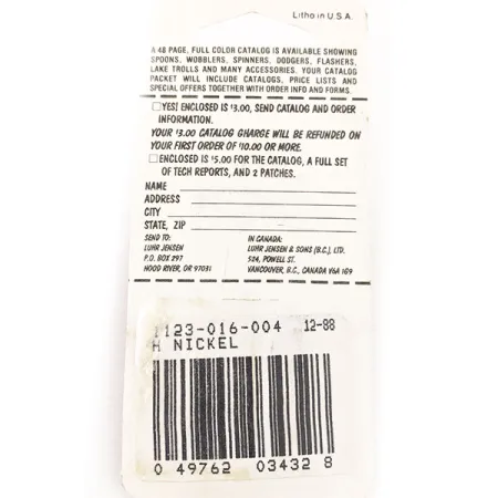 Luhr Jensen Lil' Kroc, Níquel martillado, 4.5g, Cucharilla, #12964