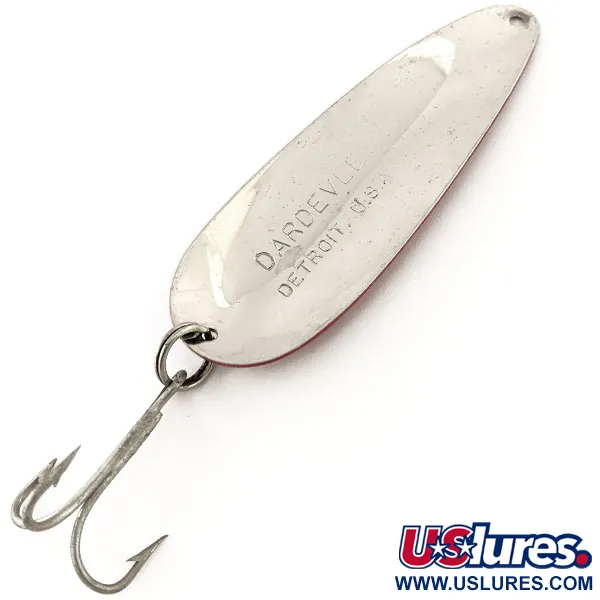 Eppinger Dardevle Cucharilla, Rojo / Blanco / Níquel, 28g, #12981