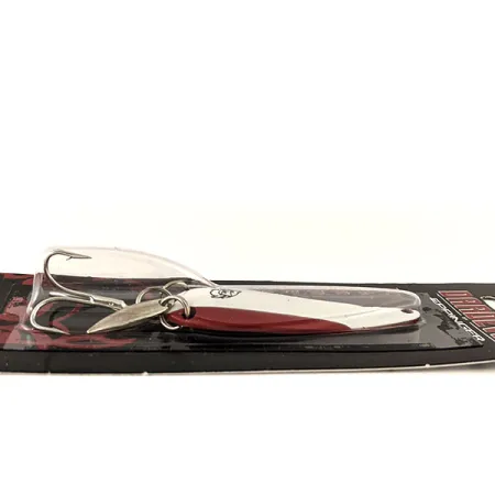 Dardevle Imp Klicker Cucharilla, Rojo/Blanco/Níquel, 11g, Hojas, #13016