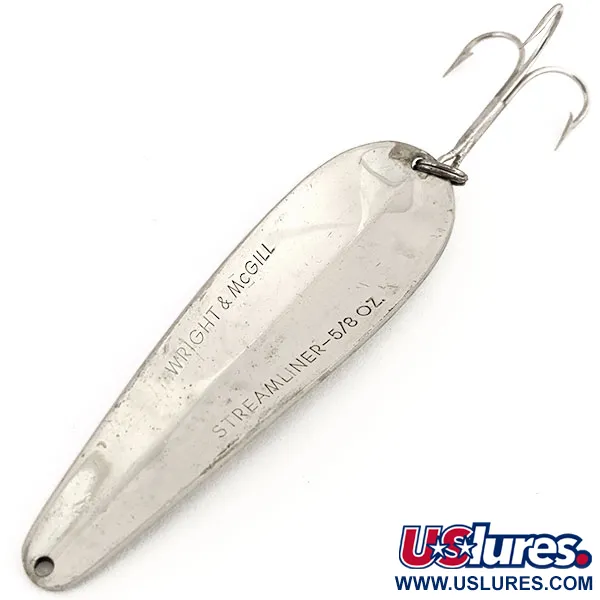 Wright & McGill Streamliner Cucharilla, Níquel/Gris, 18g, Retro, #13030