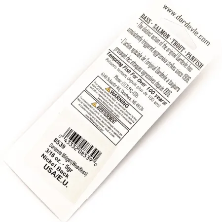 Eppinger Dardevle Midget, 6g, Caballa/Níquel UV, Cucharilla #23016