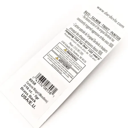 Eppinger Weedless Dardevle Midget UV, Fire Tiger/Latón, 6g, #13052