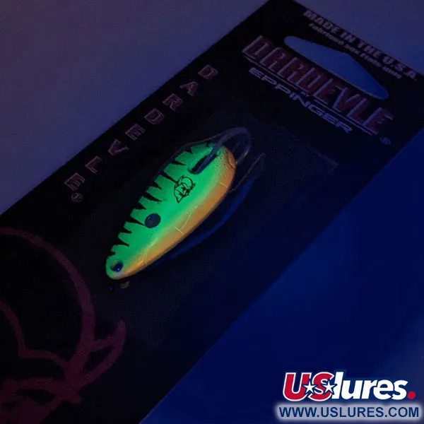 Eppinger Weedless Dardevle Midget UV, Fire Tiger/Latón, 6g, #13052