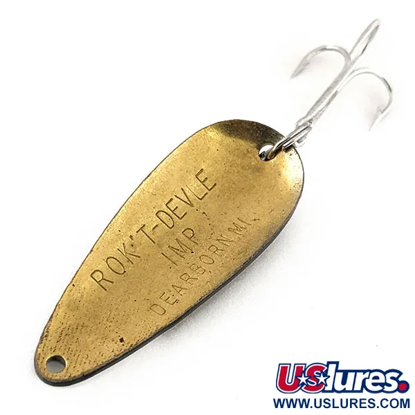 Dardevle Rok't Imp Cucharilla, Negro/Blanco/Latón, 21g, Latón, #13066