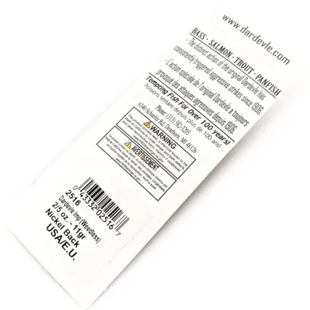 Eppinger Weedless Dardevle Imp Cucharilla, Rojo/Blanco, 11g, #13087