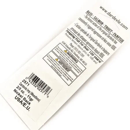 Eppinger Weedless Dardevle Imp UV Cucharilla, Amarillo/Naranja, 11g, #13088