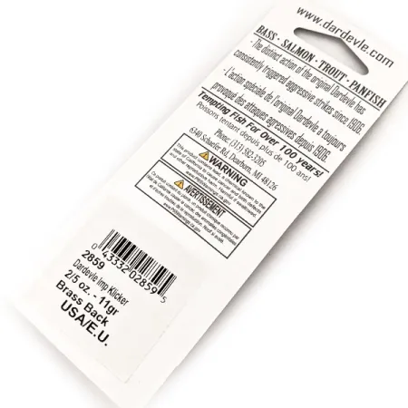 Eppinger Dardevle Imp Klicker Cucharilla, 59 Black Perch/Cobre, #13099