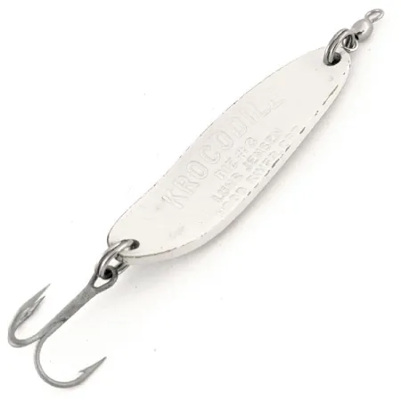 Luhr Jensen Krocodile Die #3 Glow Cucharilla, Blanco/Verde, 14g, #13110