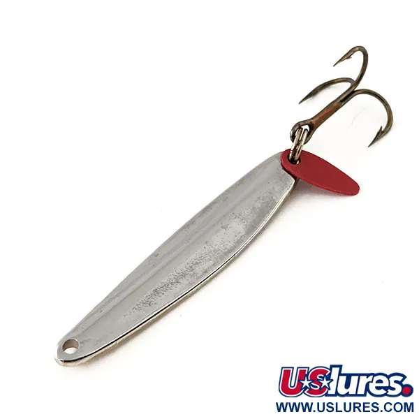 Bay de Noc Swedish Pimple #4 UV Cucharilla, Níquel/Amarillo, 7g, #13119