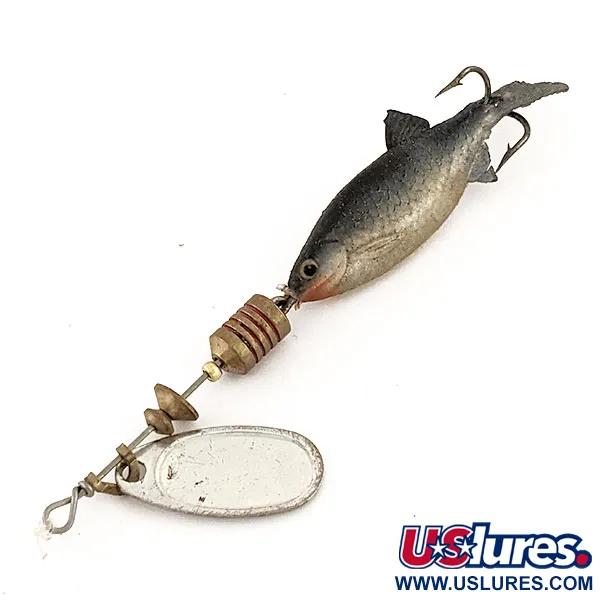 Mepps Comet Mino 1 Cucharilla, Plateado, 4.6g, Pez de Vinilo, #13127