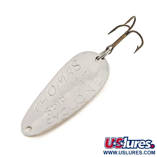 Thomas Cyclone Cucharilla, Níquel martillado, 7g, Detalles rojos, #13131