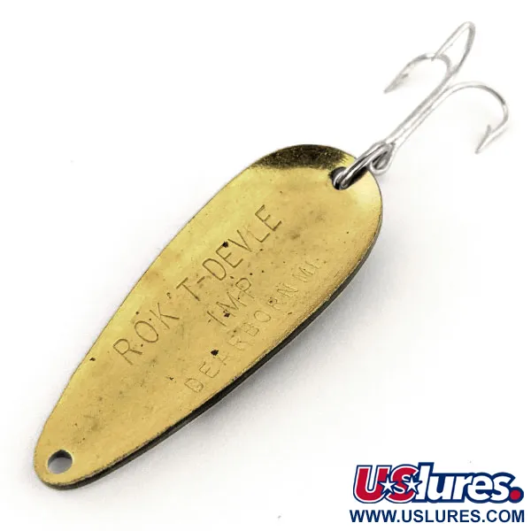 Dardevle Rok't Imp Cucharilla, Negro/Blanco/Latón, 21g, Vintage, #13136