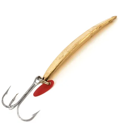 Bay de Noc Swedish Pimple #8 Cucharilla, Dorado, 28g, Hoja Roja, #13139